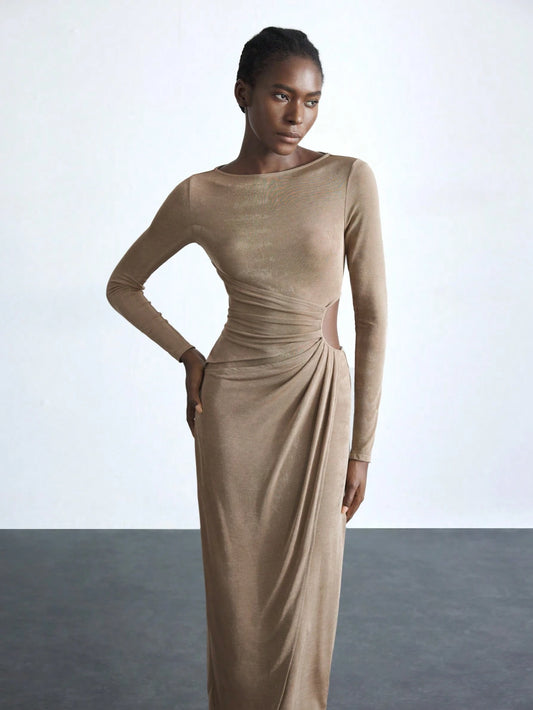 Long Sleeve Fitted Dress