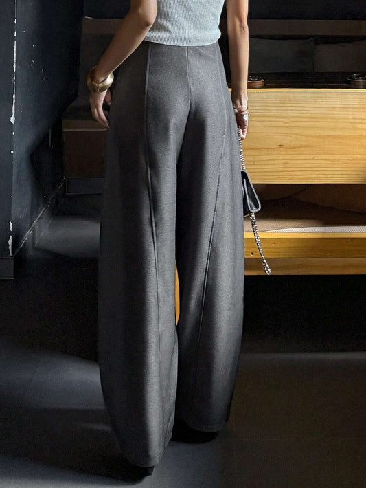 High Waist Grey Trousers