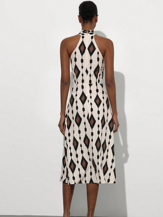 Halter Printed Dresss