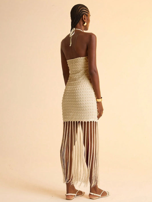 Ivory Fringes Dress