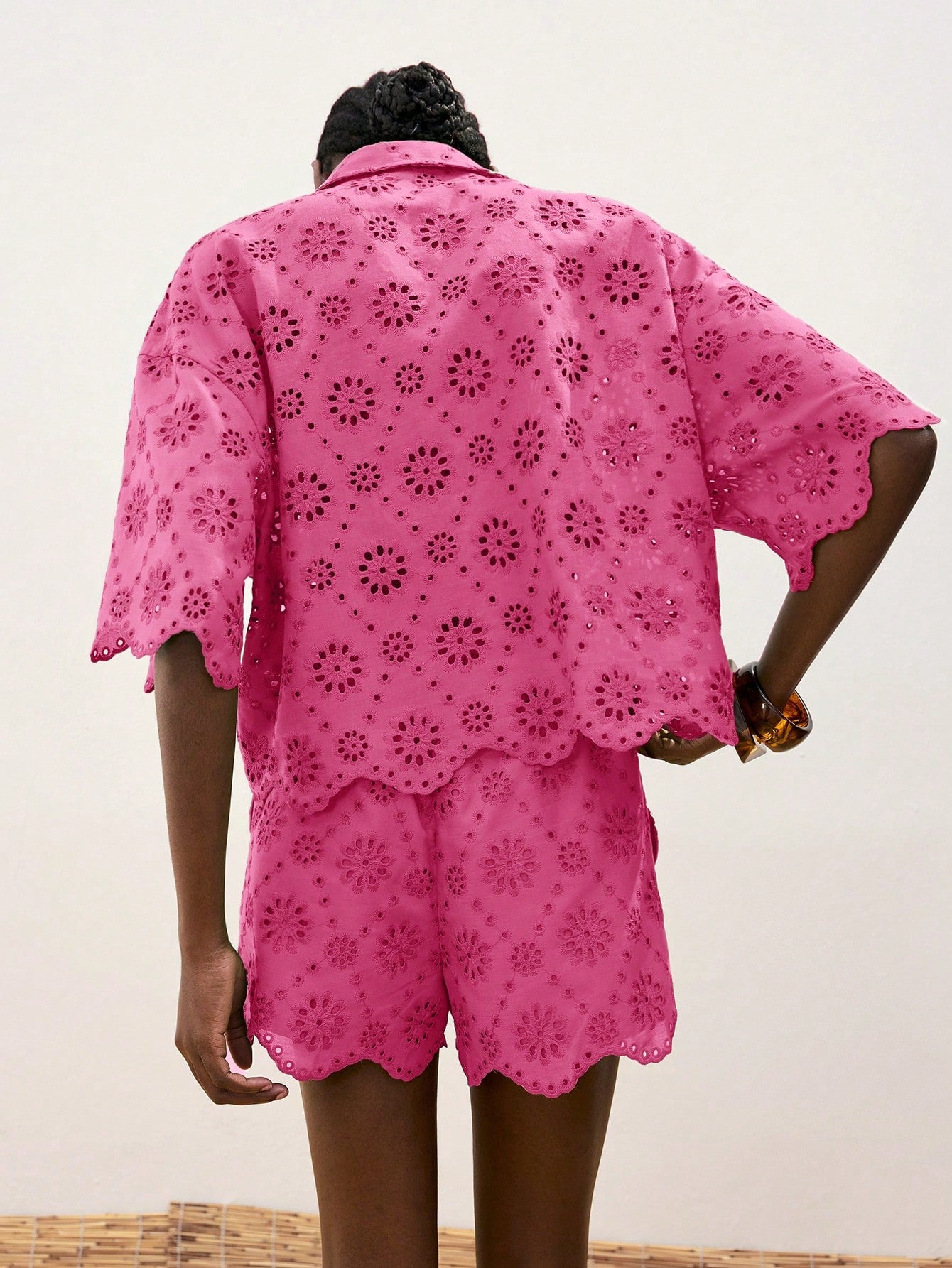 Fuchsia Eyelet Shirt