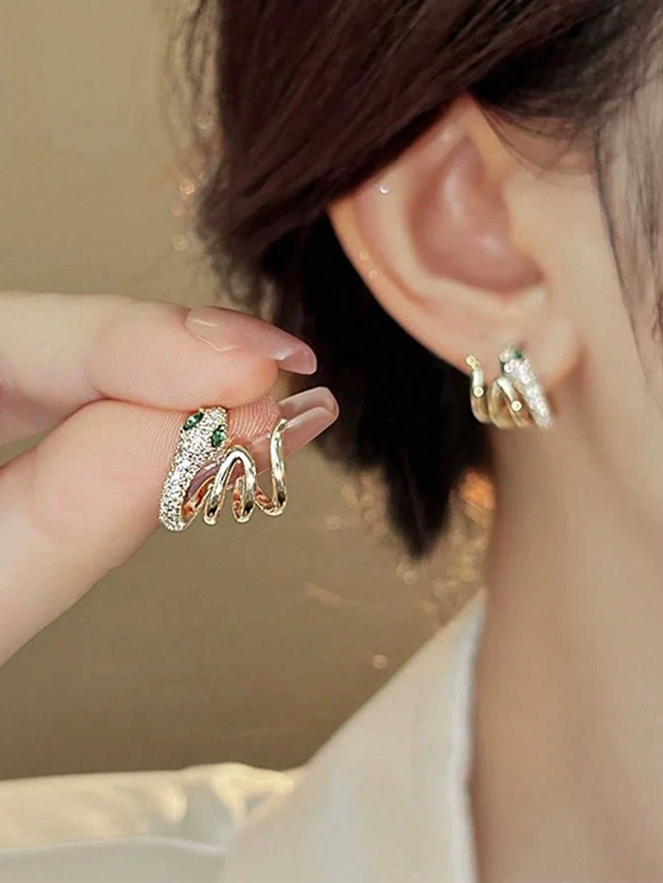 Snake-Shaped Earrings