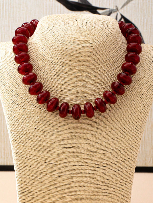 Flat Bead Necklace