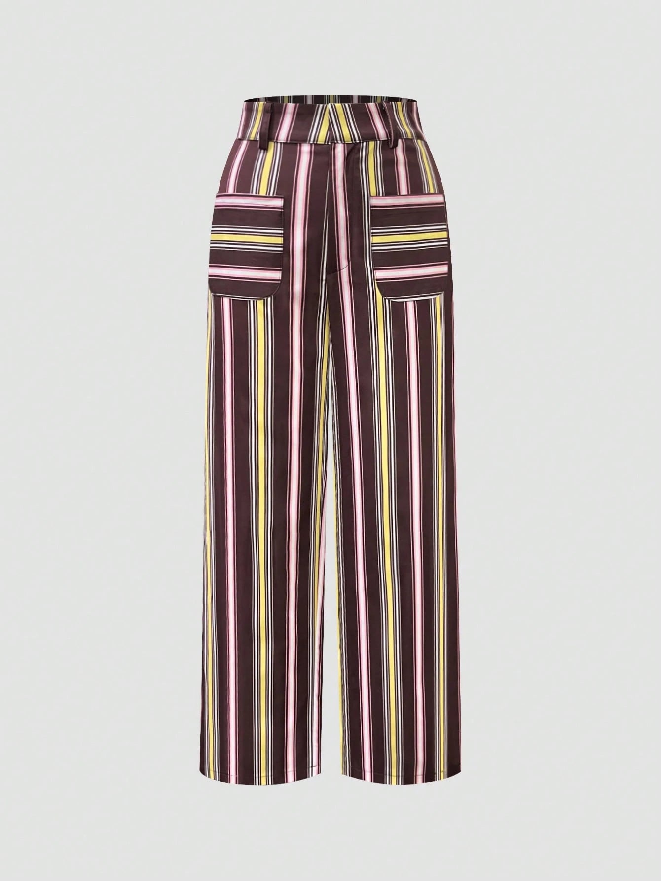 Striped Contrast Color Pants