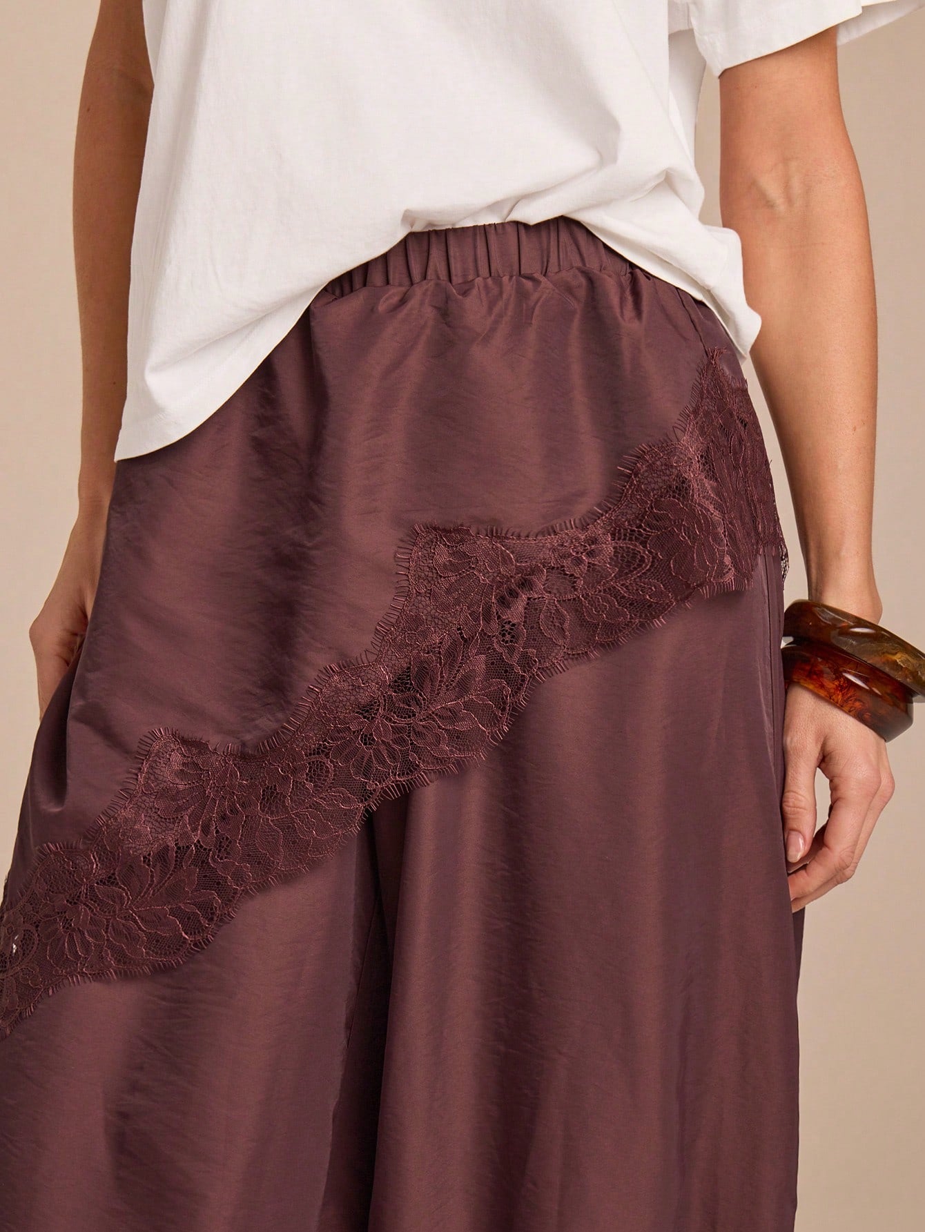 Lace Patchwork Balloon Pants