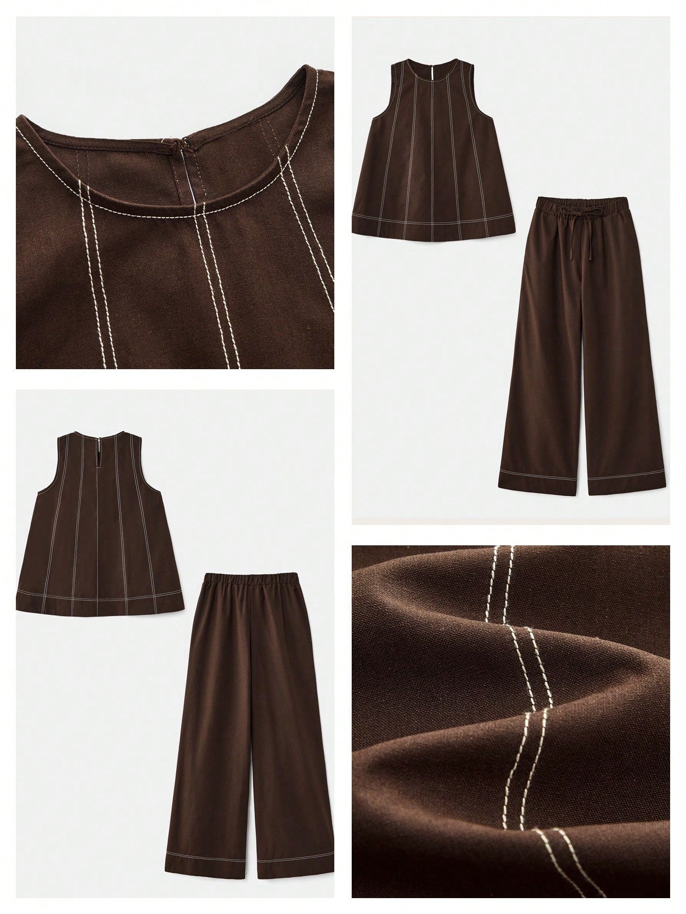 Brown Two-Piece Set
