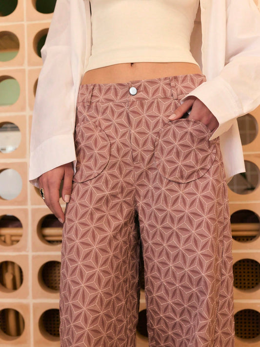 Pink Wide Leg Pants