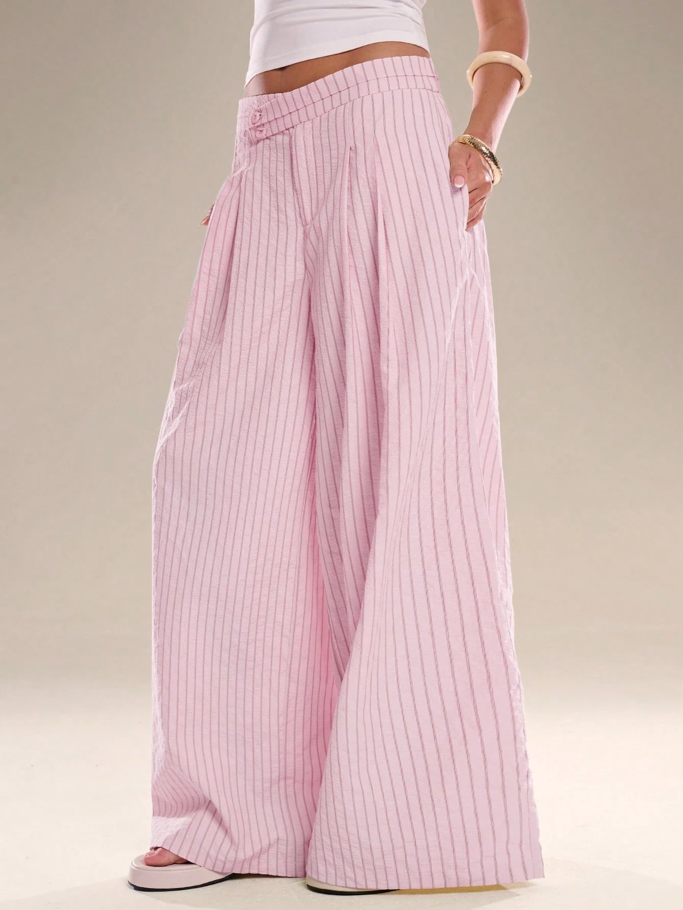 Pink Striped Pants
