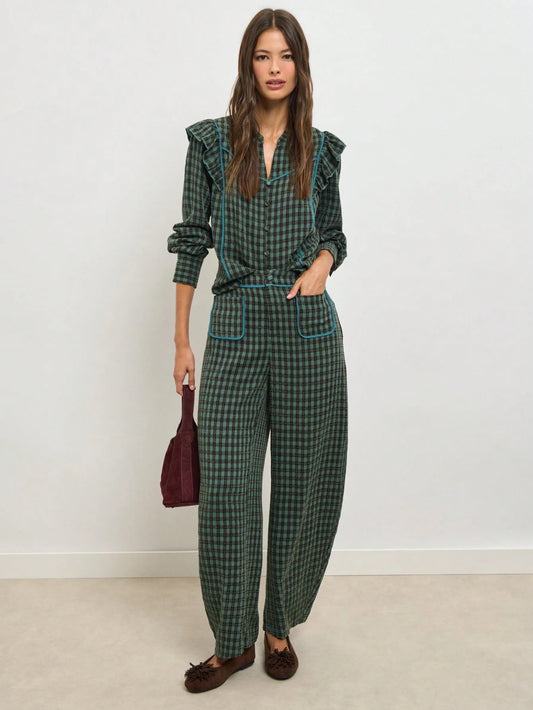 Green Set With Ruffle Details