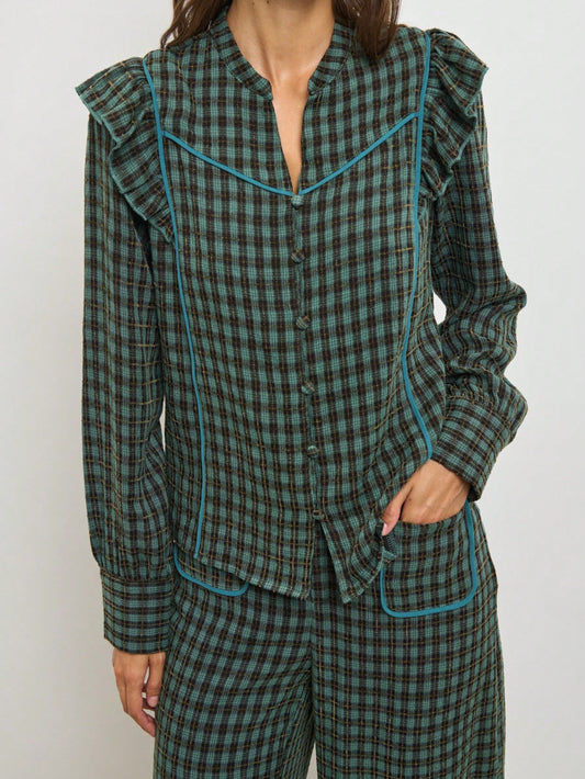 Green Set With Ruffle Details