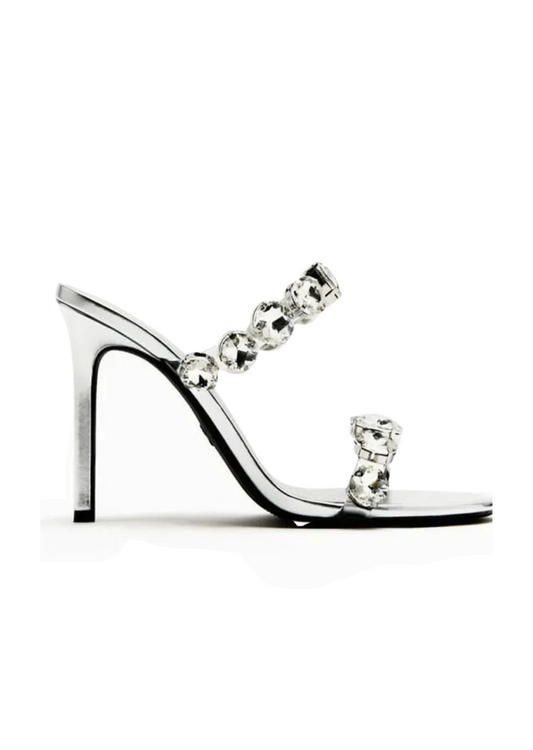 Silver Rhinestone Sandal