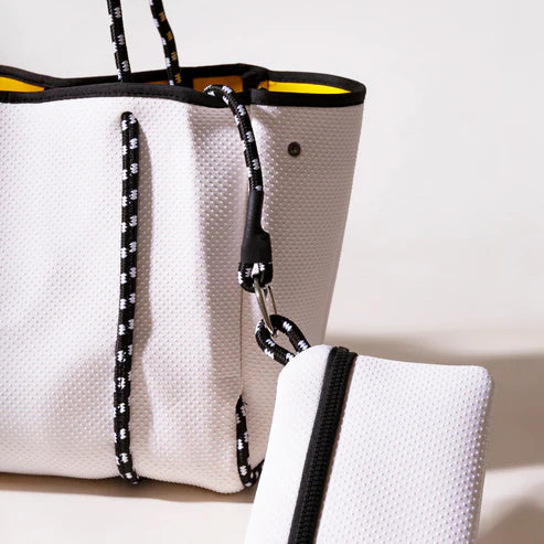 EVERYDAY TOTE BAG - DOTTED WHITE & YELLOW