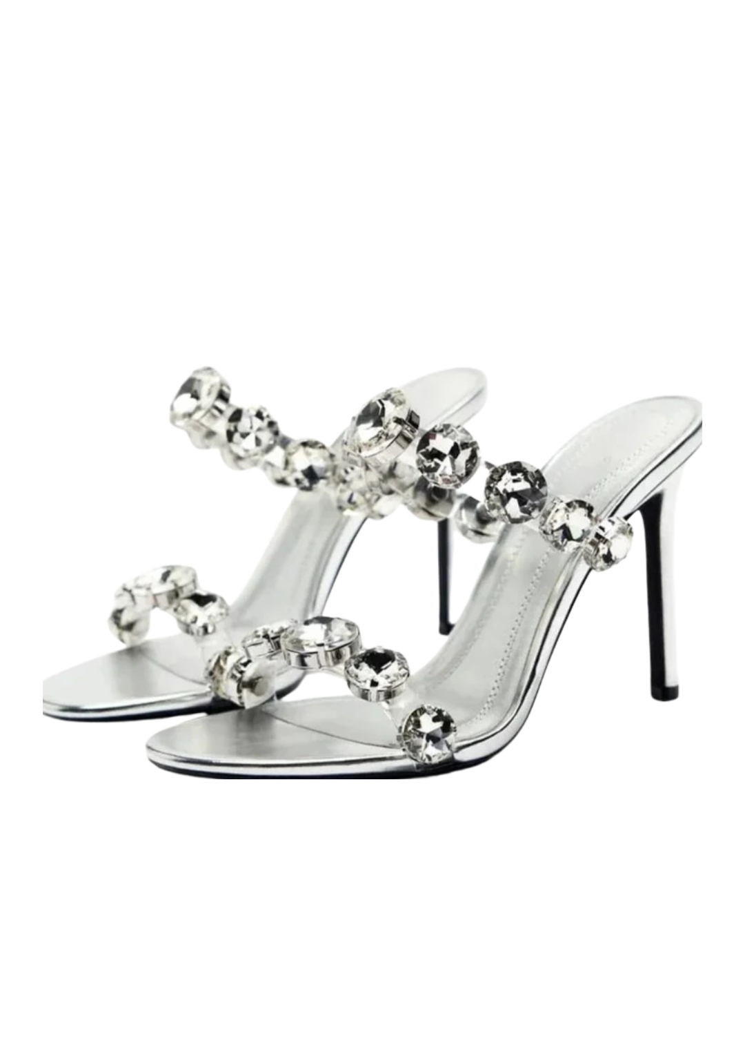 Silver Rhinestone Sandal