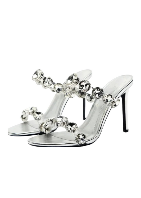 Silver Rhinestone Sandal