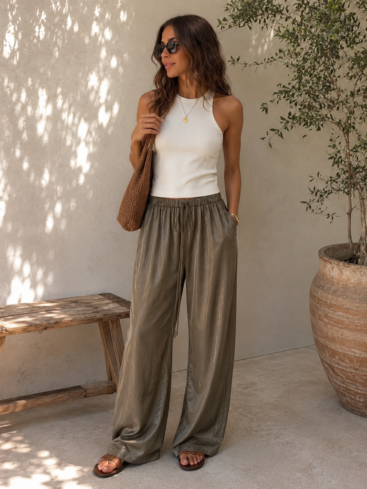 Wide brown Pants
