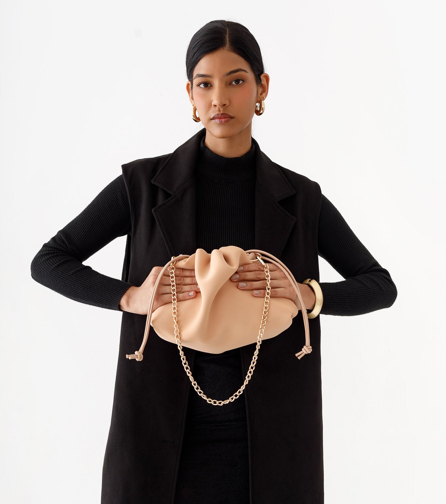 PUFF CLUTCH - TAN