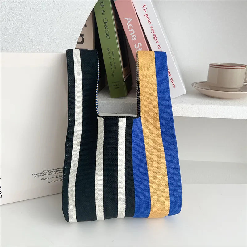 Stripes Bucket Handbag