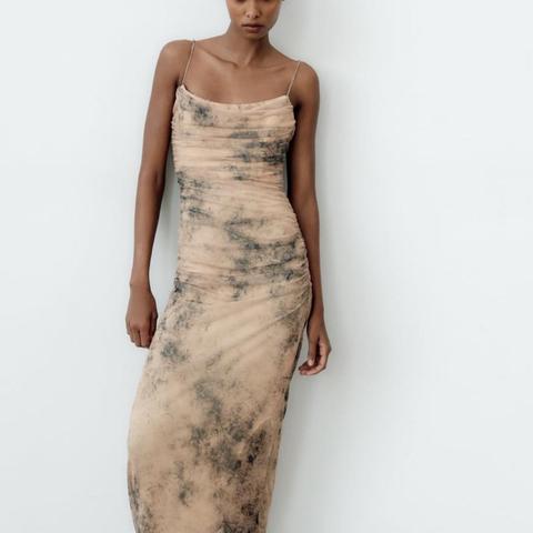 Tie Dye Long Mesh Dress