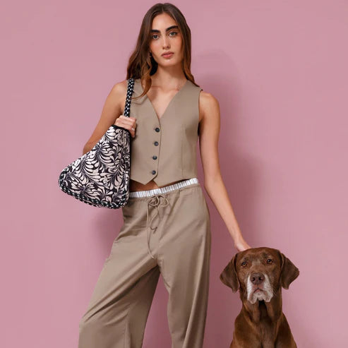 EVERYDAY TOTE BAG - PALMS DREAMS BLACK