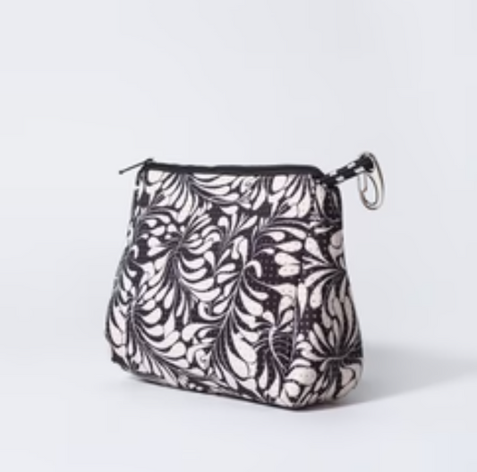 ESSENTIAL POUCH ZIPPER PALMS BLACK