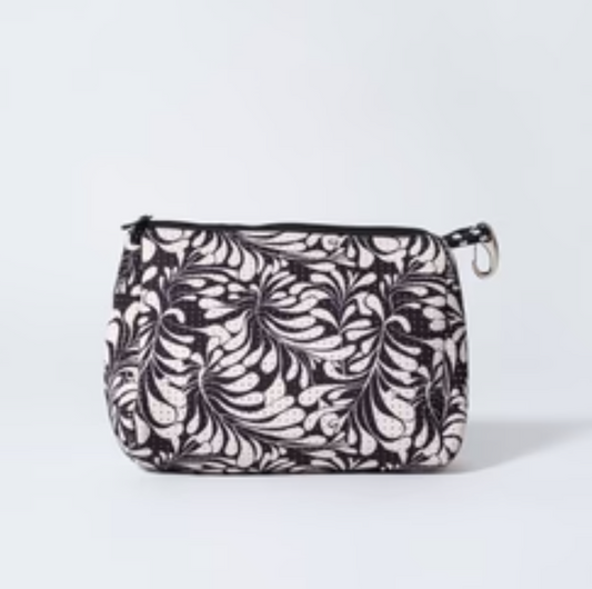ESSENTIAL POUCH ZIPPER PALMS BLACK