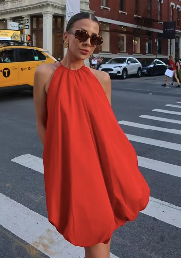 Red Puffy Dress