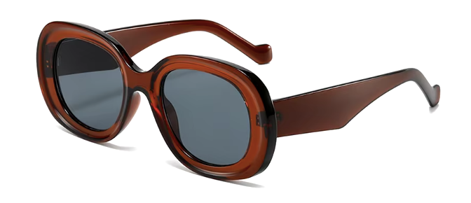 Brown Oval Sunglasses