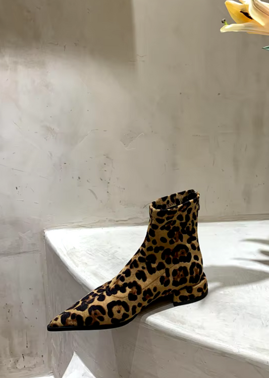 Animal Print Pointy Boots