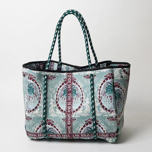 EVERYDAY TOTE - SCARF GREEN