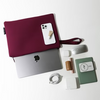 OVERSIZED WRISTLET POUCH BERRY