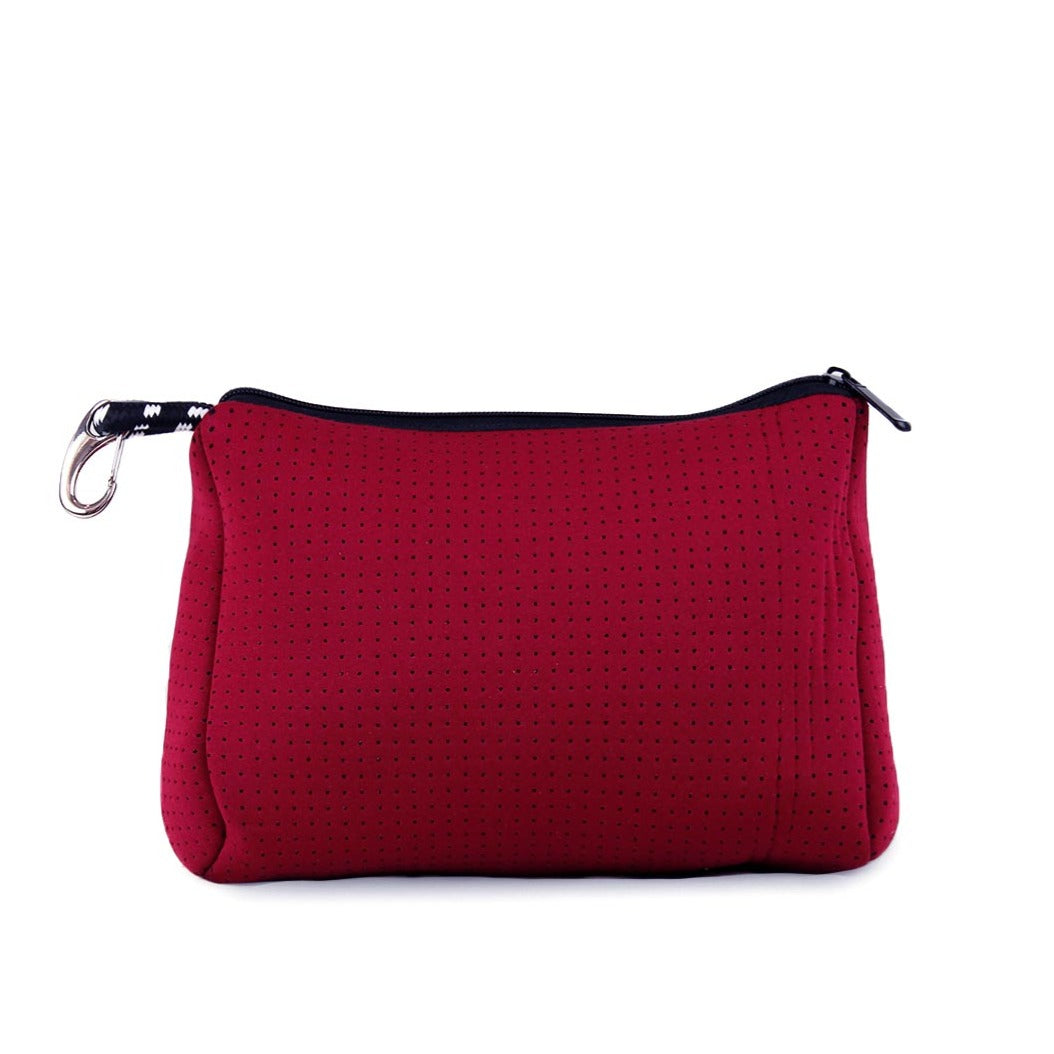 ESSENTIAL POUCH WITH ZIPPER- RED