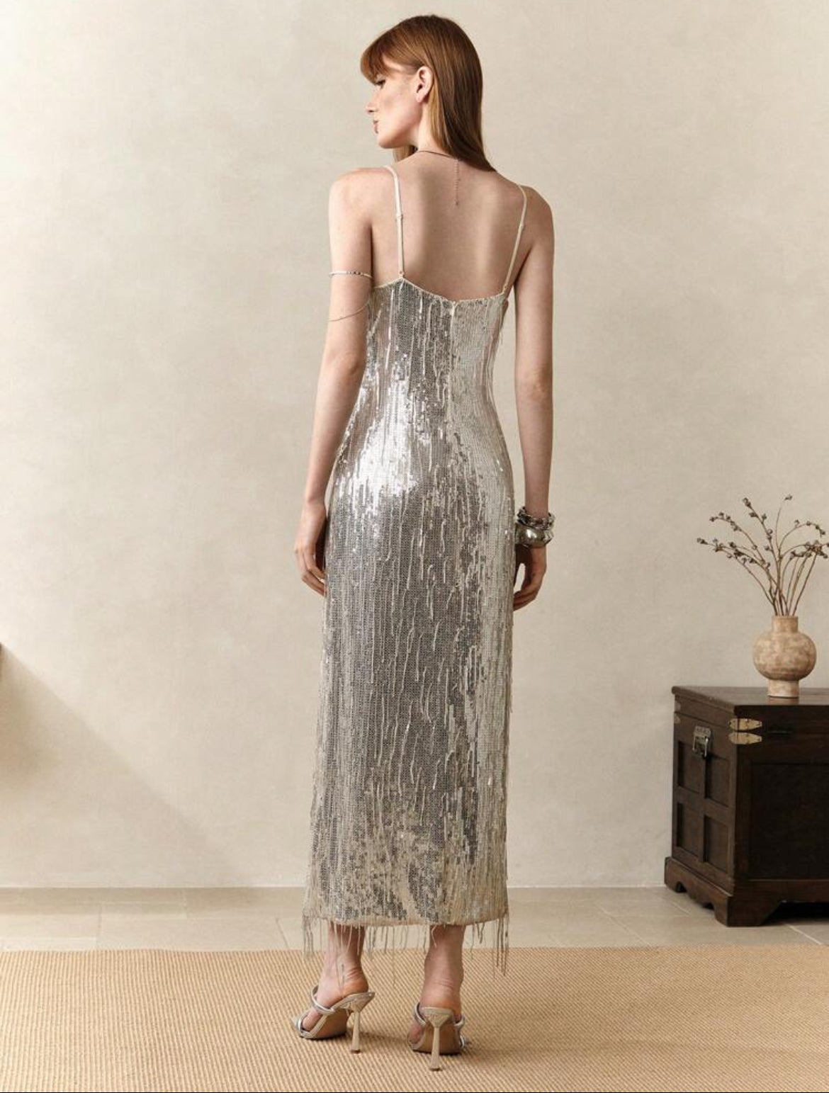 Silver Sequins Dress