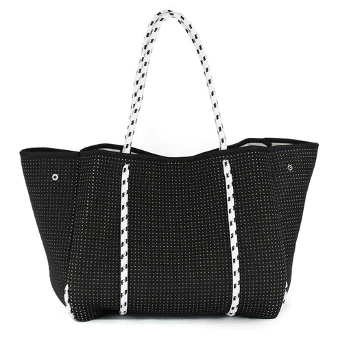 EVERYDAY BLACK AND WHITE TOTE BAG