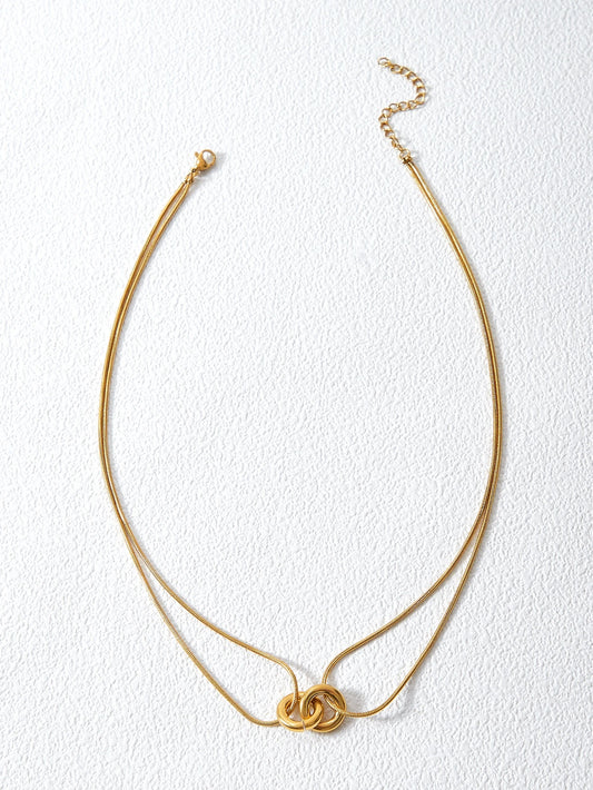 Connected Hoops Necklace