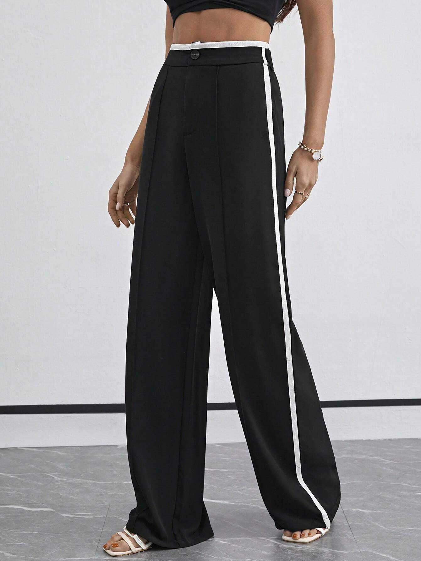 Pantalon Largo de Rayas Laterales