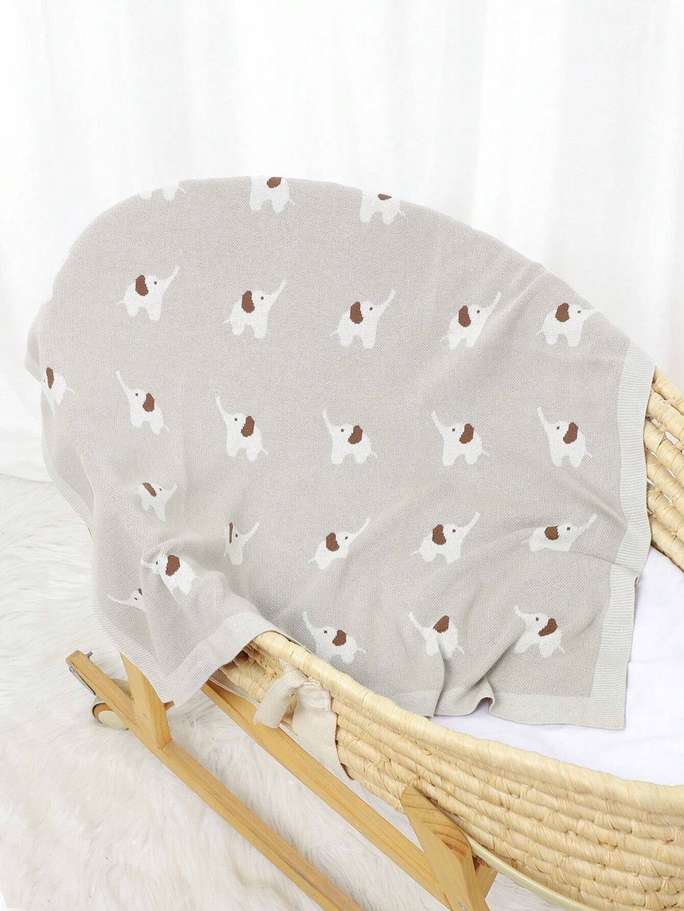 Elephant Knit Blanket