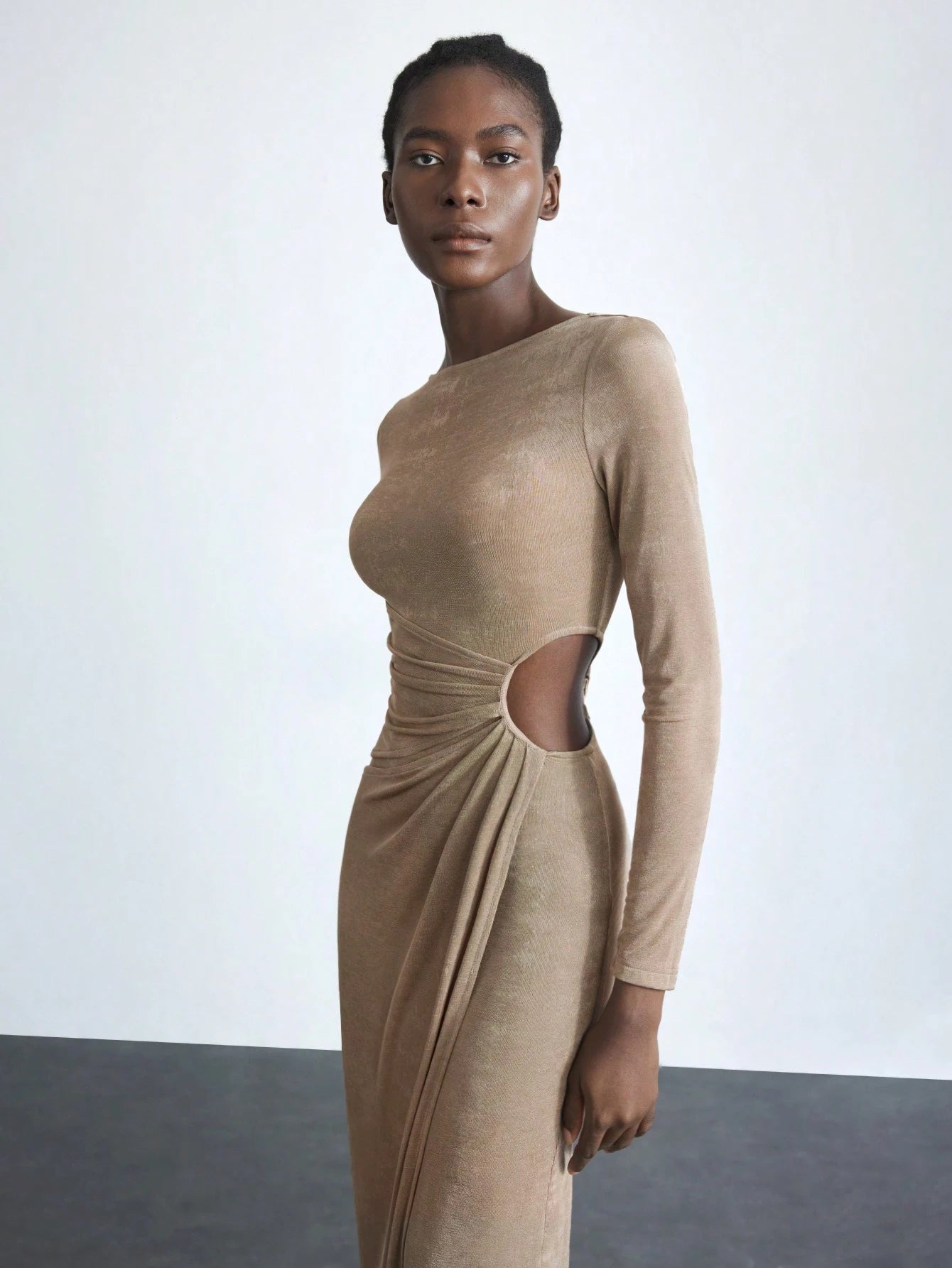 Long Sleeve Fitted Dress