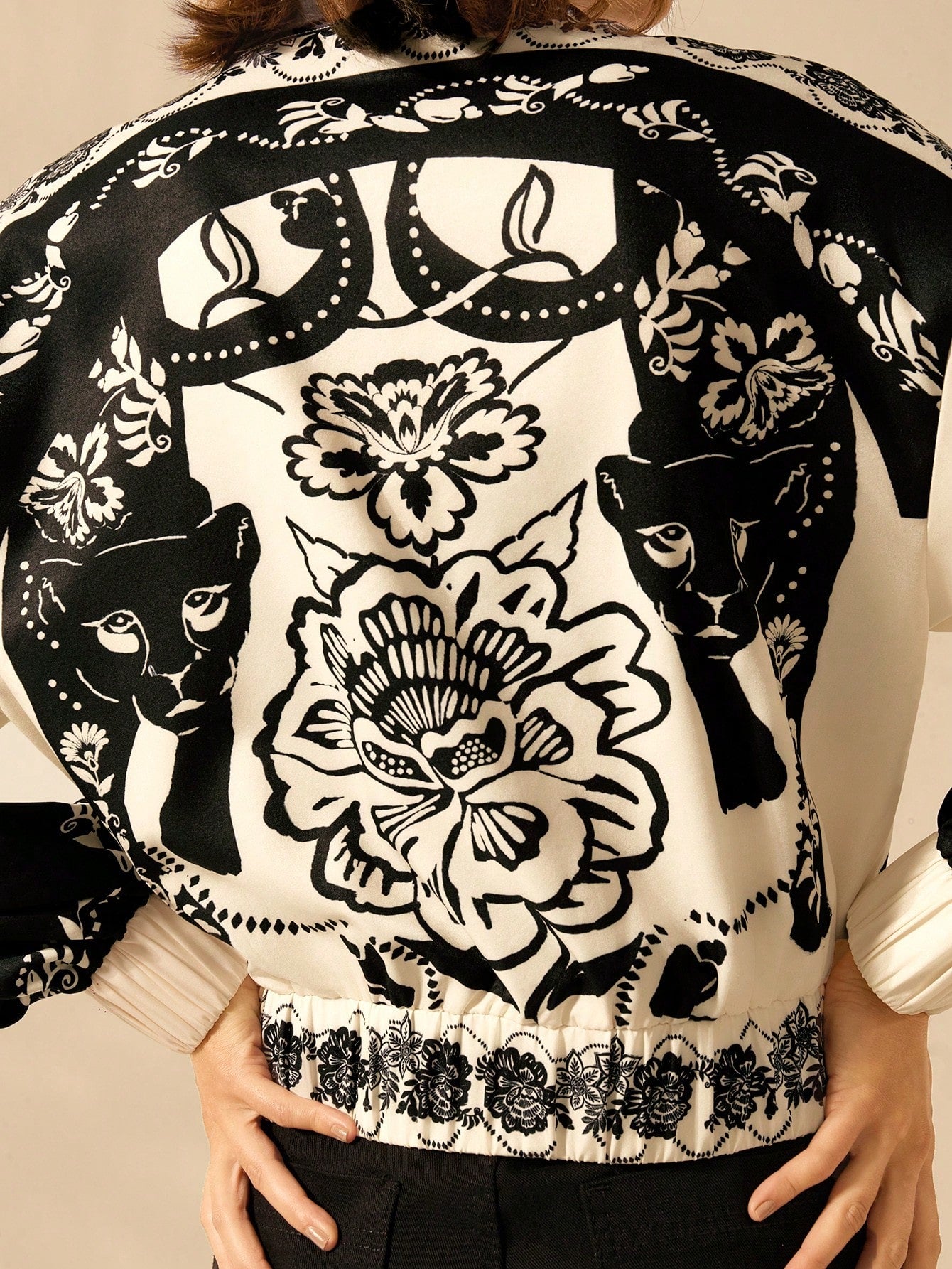 Black & White printed Jacket