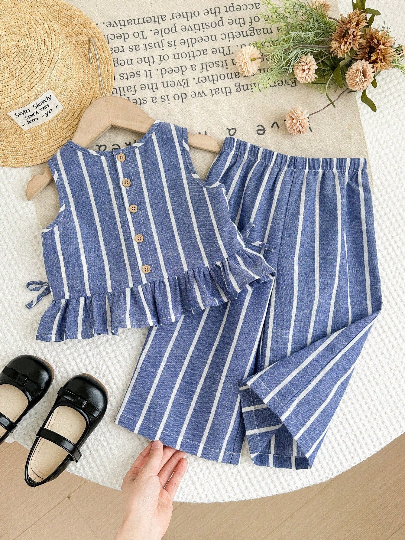 Girl Striped Top and Pants Set
