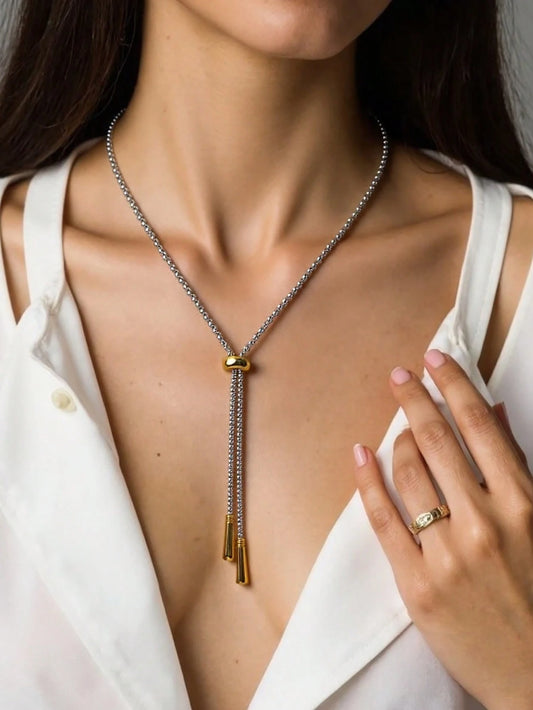 Y-Shaped Tassel Necklace