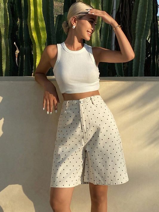 Polka Dots Bermuda Shorts