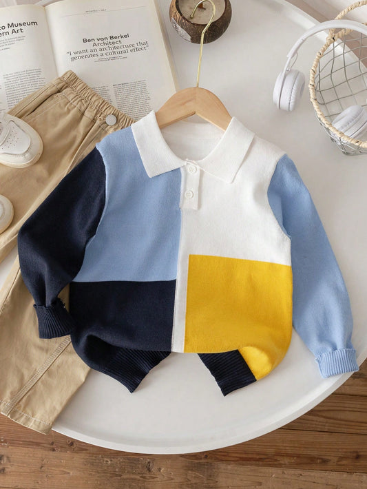 Boys Knit Colorblock Sweater