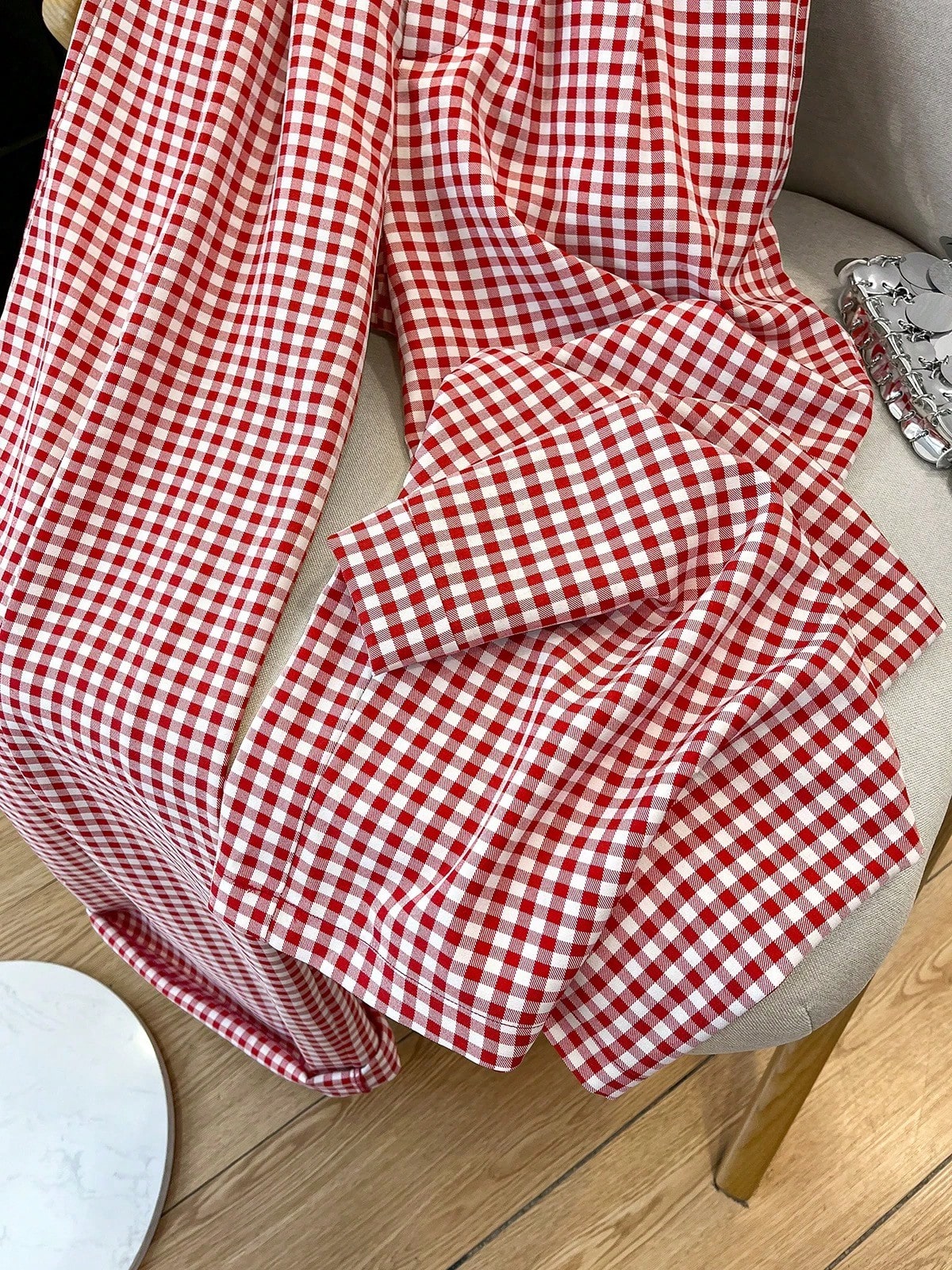 Red Vichy Pants