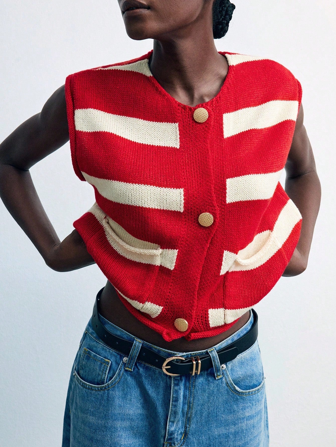 Stripes Red Vest