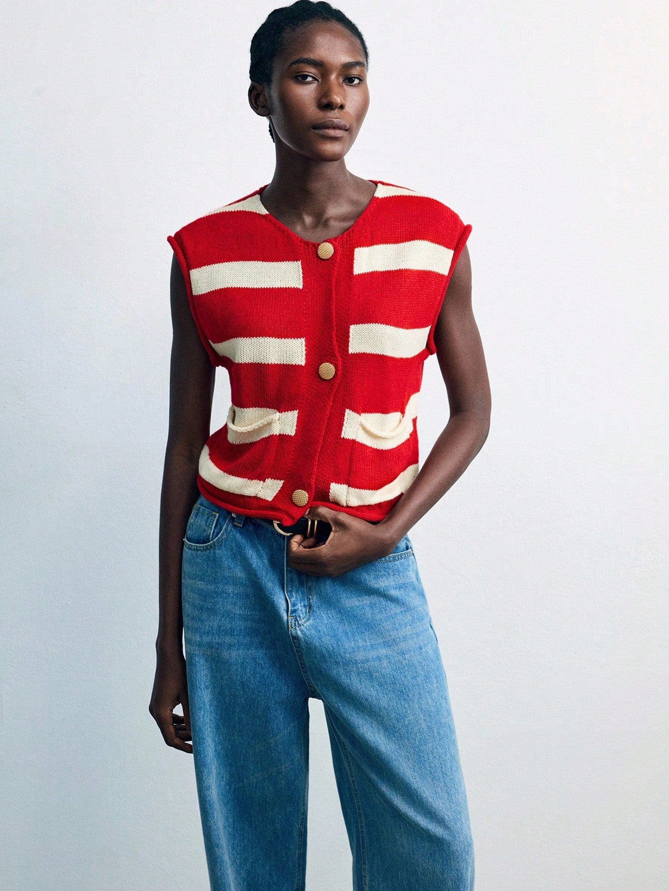 Stripes Red Vest