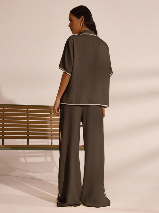 Brown Pants & Top Set