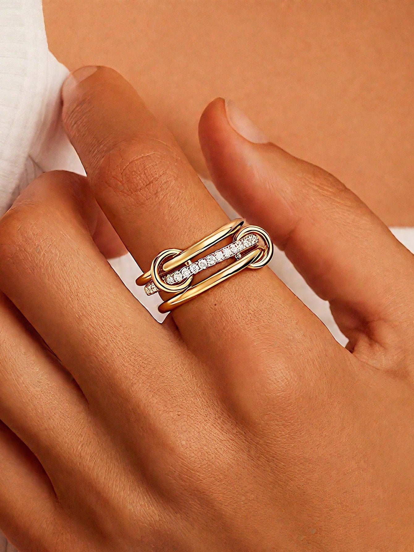 Golden and silver Ring