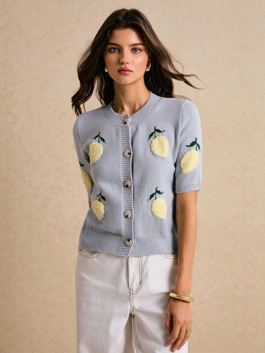 Lemons Embroidered Sweater