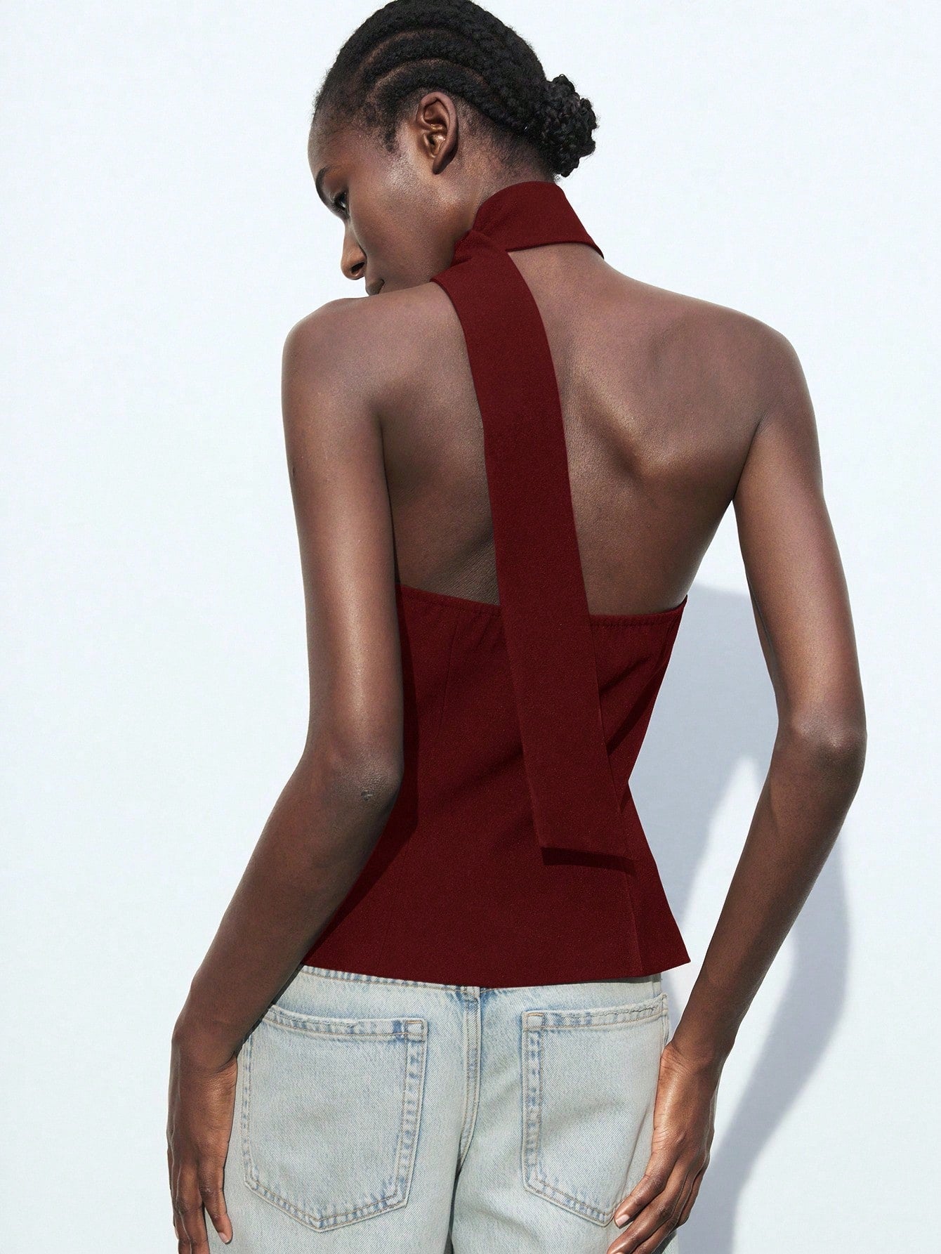 Asymmetrical Wine Vest