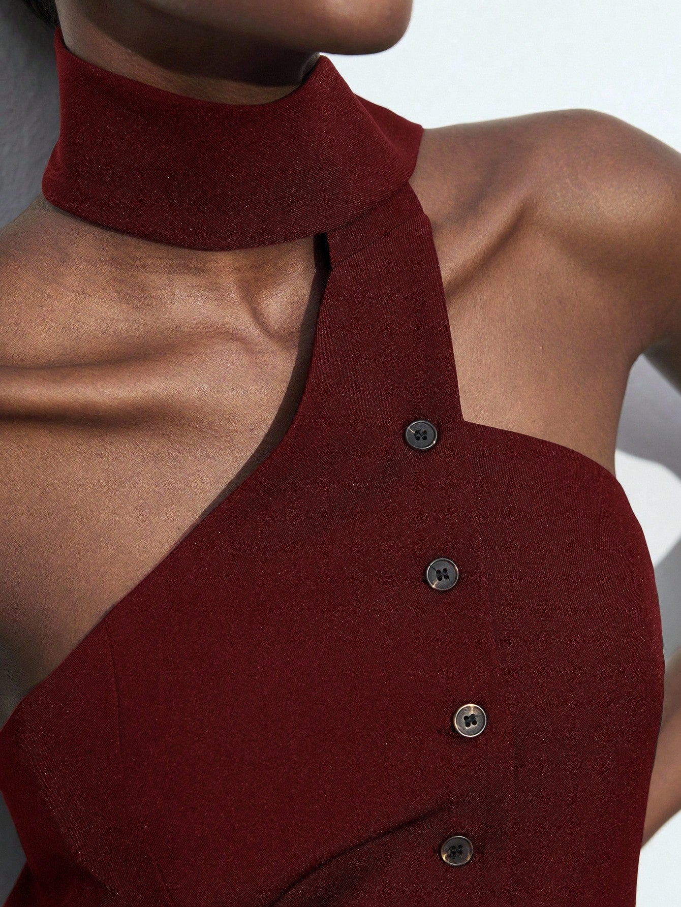 Asymmetrical Wine Vest